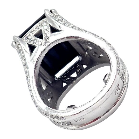 Kieselstein Cord Platinum 3ctw Diamond Black Spinel Cockatil Ring 1998 sz 5.5 - Picture 13 of 13